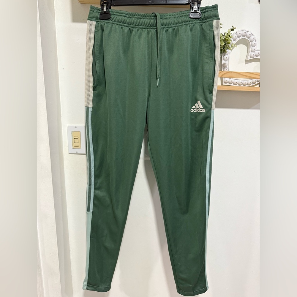 Adidas Green Sweatpants with Tapered Fit